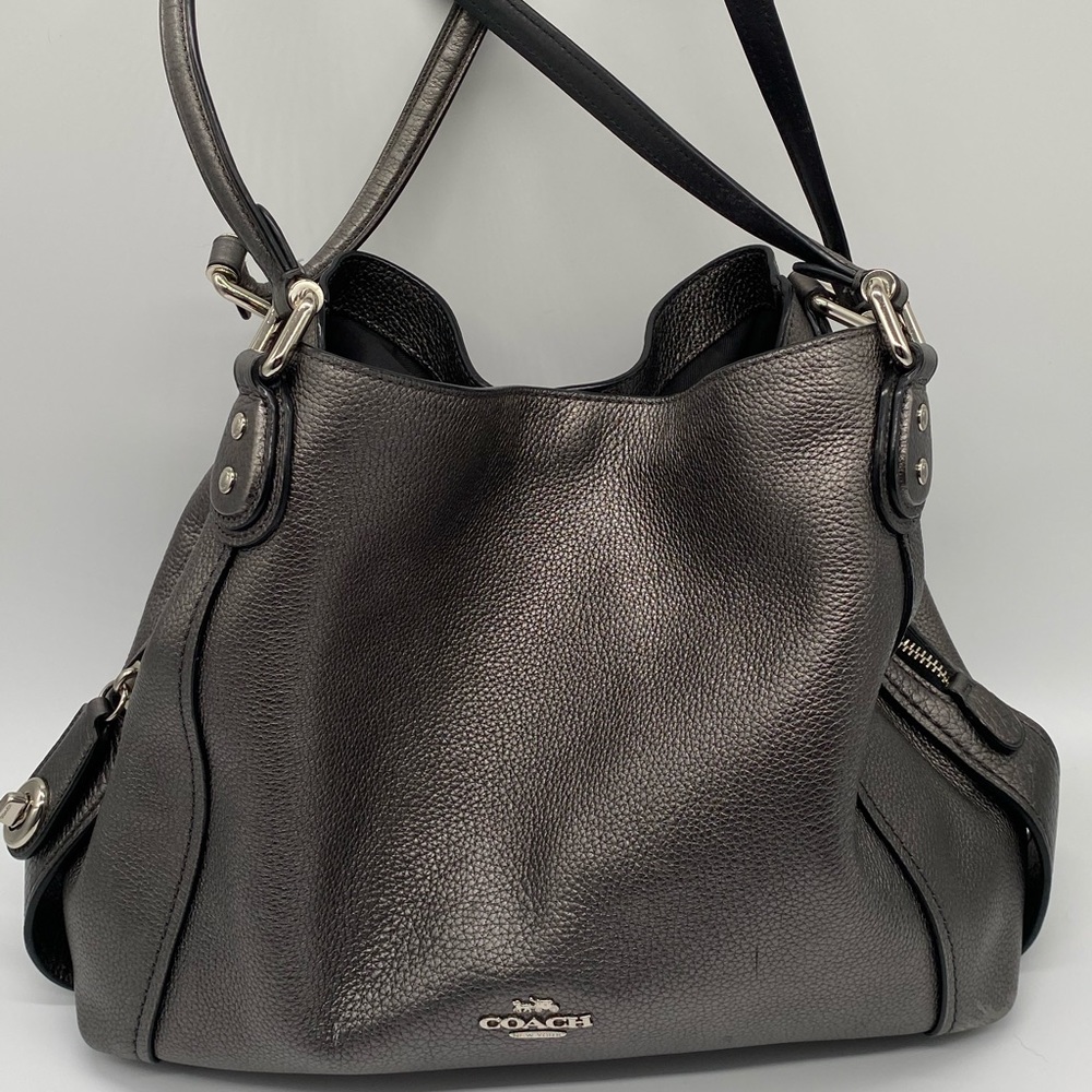 Coach Edie Silver Metallic Handbag #F1880-87399